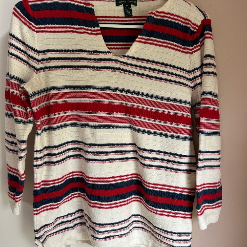 Striped V-Neck Sweater